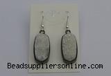 NGE5140 10*22mm - 12*25mm freeform plated druzy quartz earrings