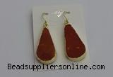 NGE5172 15*28mm - 15*30mm flat teardrop mookaite earrings