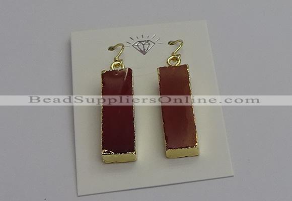 NGE5173 10*28mm - 10*30mm rectangle mookaite earrings