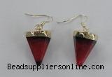 NGE62 14*20mm - 15*22mm cone agate gemstone earrings wholesale