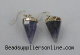 NGE63 14*20mm - 15*22mm cone agate gemstone earrings wholesale