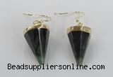 NGE65 14*20mm - 15*22mm cone agate gemstone earrings wholesale