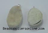 NGP1000 25*35mm - 35*45mm freeform druzy agate beads pendant