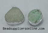 NGP1006 25*35mm - 35*45mm freeform druzy agate beads pendant