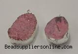 NGP1008 25*35mm - 35*45mm freeform druzy agate beads pendant