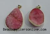 NGP1020 25*35mm - 35*45mm freeform druzy agate beads pendant