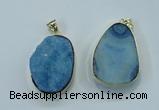 NGP1021 25*35mm - 35*45mm freeform druzy agate beads pendant