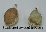 NGP1025 25*35mm - 35*45mm freeform druzy agate beads pendant