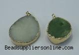 NGP1027 25*35mm - 35*45mm freeform druzy agate beads pendant