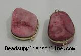 NGP1053 20*30mm - 25*35mm freeform druzy agate beads pendant