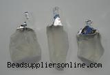 NGP1085 20*30mm - 25*50mm nuggets white crystal pendants