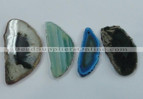 NGP1198 30*50mm - 40*70mm freeform agate gemstone pendants wholesale