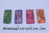 NGP135 5pcs 30*60mm rectangle dyed imperial jasper gemstone pendants