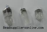 NGP1350 10*35mm - 15*60mm faceted nuggets white crystal pendants