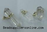 NGP1361 12*35mm - 16*55mm faceted nuggets white crystal pendants