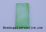 NGP138 2pcs 30*40mm rectangle dyed white jade gemstone pendants