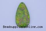 NGP139 2pcs 30*60mm teardrop dyed imperial jasper gemstone pendants