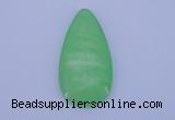 NGP140 2pcs 30*60mm teardrop dyed white jade gemstone pendants