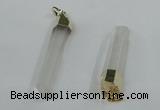 NGP1420 9*50mm - 11*60mm stick white crystal gemstone pendants