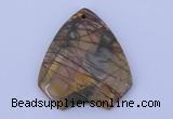 NGP146 2pcs 40*44mm fashion picasso jasper gemstone pendants