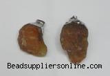 NGP1500 20*30mm - 25*50mm nuggets red agate gemstone pendants