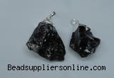 NGP1501 20*30mm - 25*50mm nuggets smoky quartz pendants