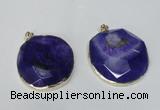 NGP1528 50*55mm - 55*60mm freeform druzy agate pendants