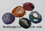 NGP1533 50*55mm - 55*60mm freeform druzy agate pendants