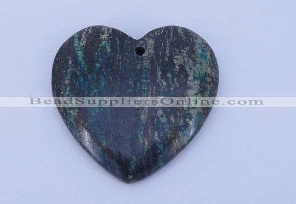 NGP154 2pcs 6*45mm heart fashion long spar stone pendants