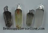 NGP1549 15*45mm - 20*65mm faceted nuggets mixed quartz pendants