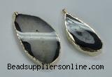 NGP1551 30*55mm - 40*70mm freeform druzy agate pendants