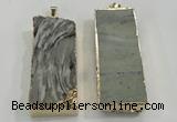 NGP1556 20*50mm - 22*50mm rectangle druzy agate pendants