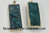 NGP1558 20*50mm - 22*50mm rectangle druzy agate pendants