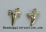 NGP1579 20*22mm - 20*25mm plated shark teeth pendants wholesale