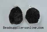 NGP1597 30*35mm - 35*40mm freeform druzy agate pendants