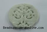 NGP1602 68*70mm Carved natural hetian jade pendants wholesale