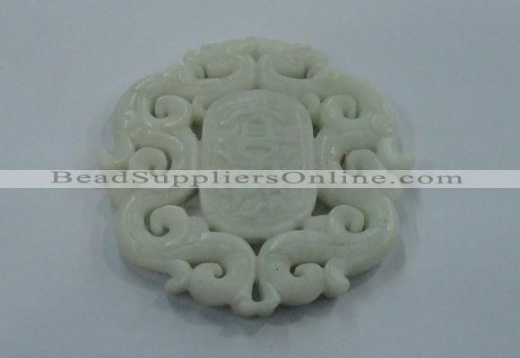 NGP1603 71*71mm Carved natural hetian jade pendants wholesale