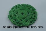 NGP1618 65*65mm Carved dyed natural hetian jade pendants wholesale