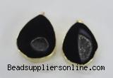 NGP1661 40*50mm - 45*55mm freeform druzy agate pendants