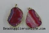 NGP1662 30*40mm - 35*45mm freeform druzy agate pendants