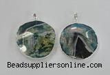 NGP1664 30*35mm - 35*40mm freeform agate gemstone pendants