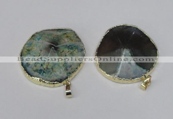 NGP1665 30*35mm - 35*40mm freeform agate gemstone pendants