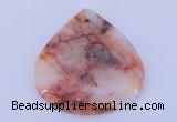 NGP173 2pcs 6*44mm flat teardrop rainbow agate gemstone pendants