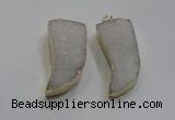 NGP1753 20*45mm oxhorn druzy agate gemstone pendants