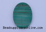 NGP176 2pcs 35*40mm oval synthetic malachite gemstone pendants