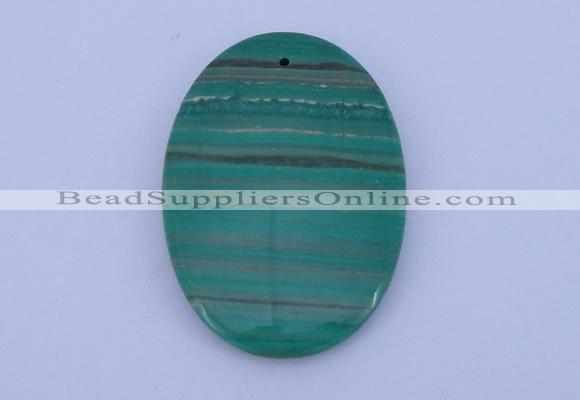 NGP176 2pcs 35*40mm oval synthetic malachite gemstone pendants