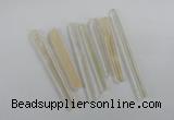 NGP1760 6*55mm - 8*80mm sticks white crystal beads pendants