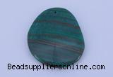 NGP177 2pcs 40*48mm freeform synthetic malachite gemstone pendants