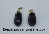 NGP1801 15*30mm - 12*35mm faceted nuggets amethyst pendants