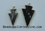 NGP1818 18*38mm - 28*45mm arrowhead druzy agate gemstone pendants